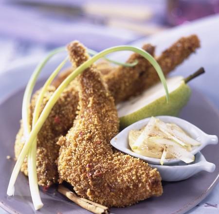 Epaules de lapin au pain d'épice, mayonnaise à la poire