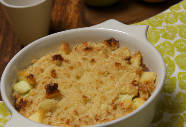 Crumble aux pommes et au Cantal Vieux