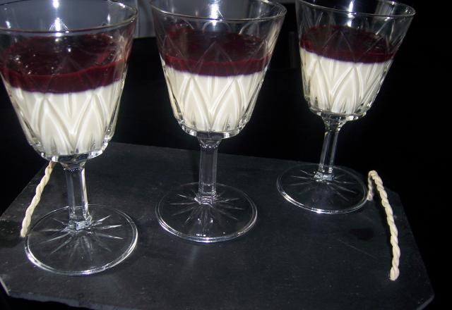 Panna cotta à la crème de cerise