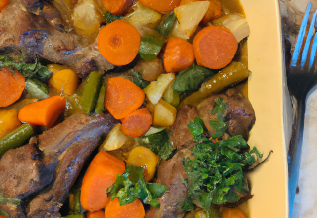 Casserole d'agneau aux carottes