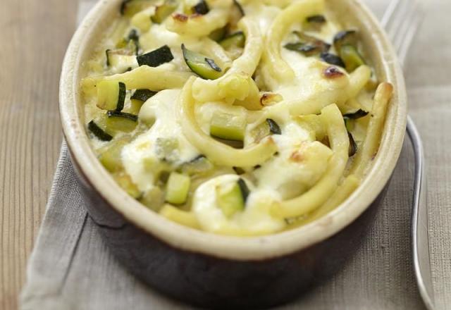 Gratin de macaroni et courgettes au fromage Carré Frais