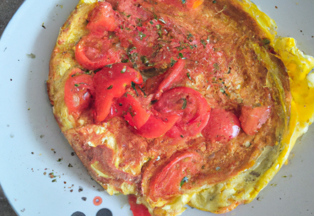 Omelette à la tomate