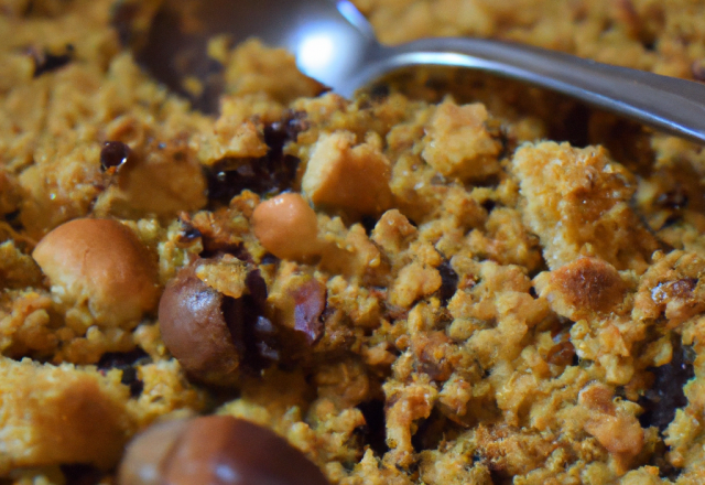 Noix de pétoncles en crumble au St Môret