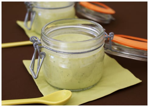 Velouté de courgettes au Kiri, thym et parmesan