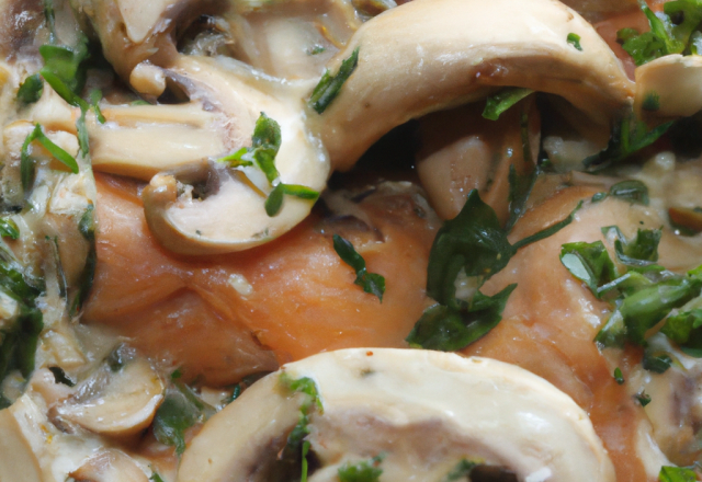 Champignons au saumon