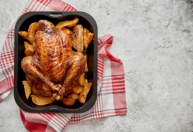 Poulet rôti parfumé au thym