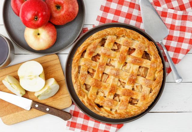 Apple pie et son croisillon de pâte