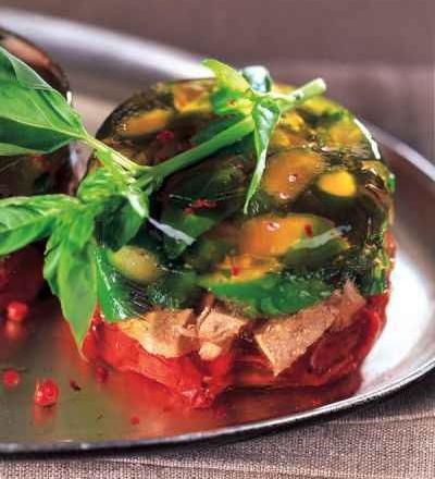 Terrine de langue d'agneau aux petits légumes