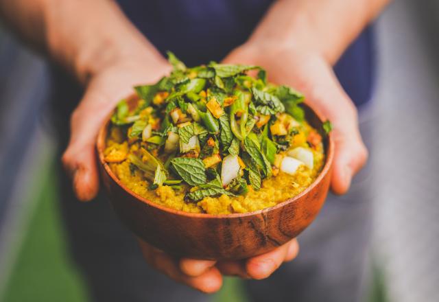 Caviar de courgette au curry et à la menthe