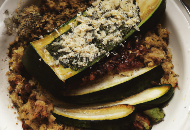 Crumble de courgettes et chèvre