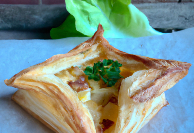 Tarte chèvre en feuille de brick