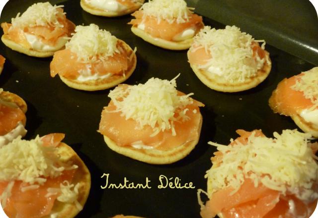 Blinis saumon gruyère