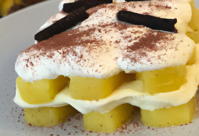 Tiramisu gourmand à l'ananas