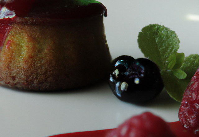 Fondant de fruits rouges et son sirop à l'anis vert