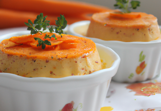 Petits flans de carottes au fromage