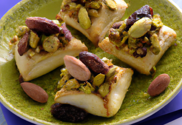 Pannés de chèvres aux amandes et aux pistaches