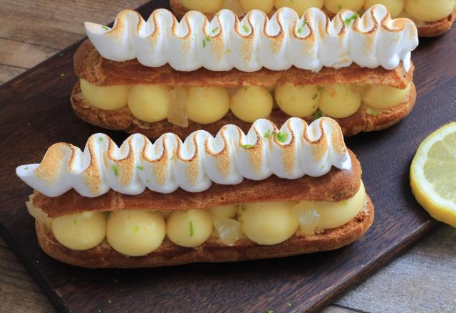 Éclairs au citron meringués