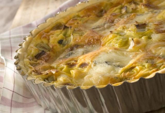 Quiche de poireau au morbier