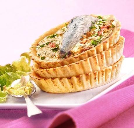 Tarte basquaise aux sardines pimentées