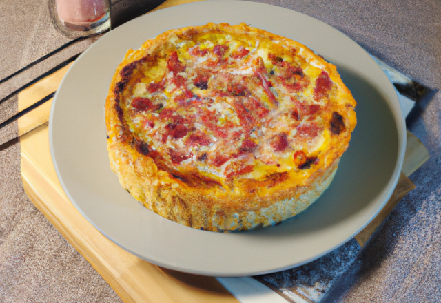 Quiche aux allumettes de jambon