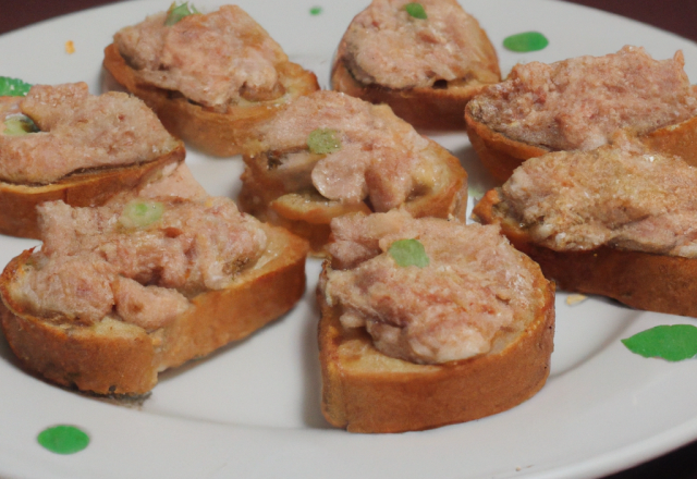 Petits toasts au thon