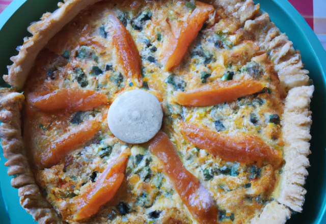 Quiche au saumon et au chèvre