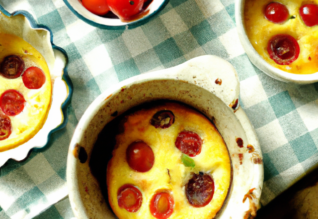 Minis clafoutis de tomates cerises et Tome de Savoie