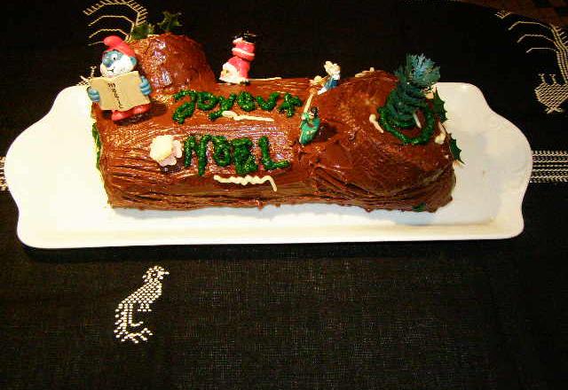 Bûche de Noël sans beurre classique