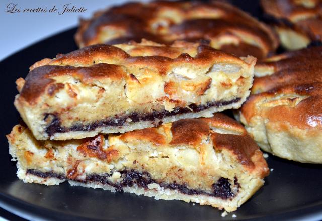 Tartelettes pomme, chocolat, amande