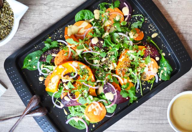 Salade de légumes d'automne au dukkah