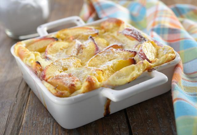 Clafoutis pêche amande