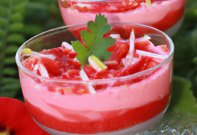 Mousses de fraises en verrine au Companion