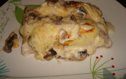 Lasagnes au poulet et champignons