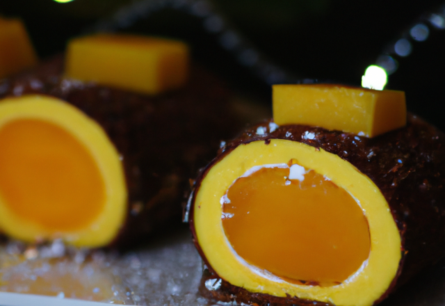 Bûche de Noël allégée à la mangue