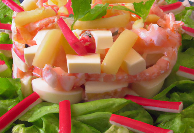 Salade de torsades froide  au surimi