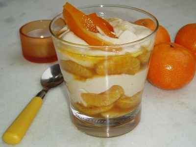 Verrine à la clémentine de Corse et crème de marron