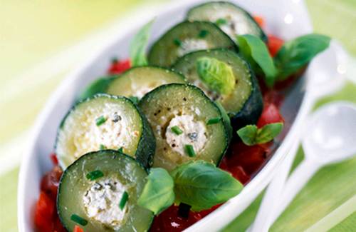 Courgettes saveur basilic