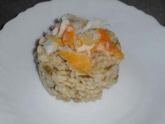 Risotto au haddock et aux poireaux