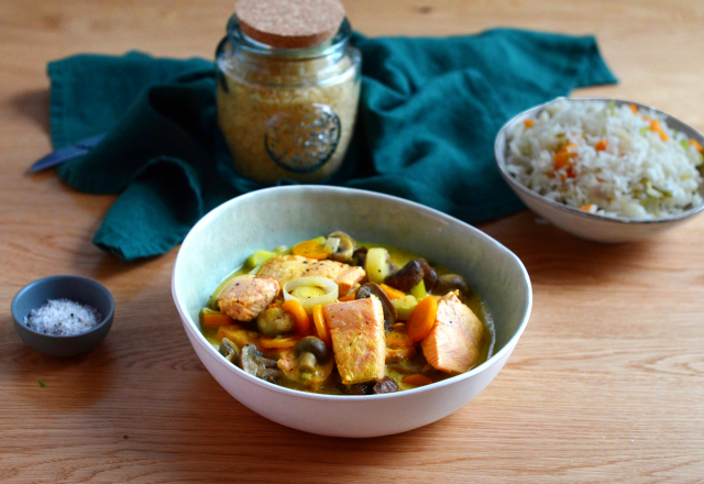 Blanquette de saumon aux légumes