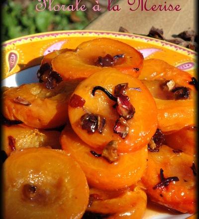 Abricots caramélisés au miel et Florale à la Merise