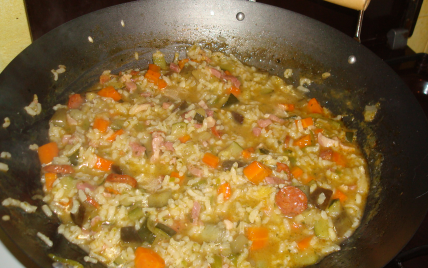 Risotto basque aux petits légumes