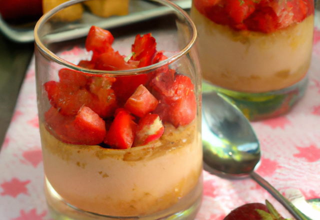 Verrine de fraises aux speculoos