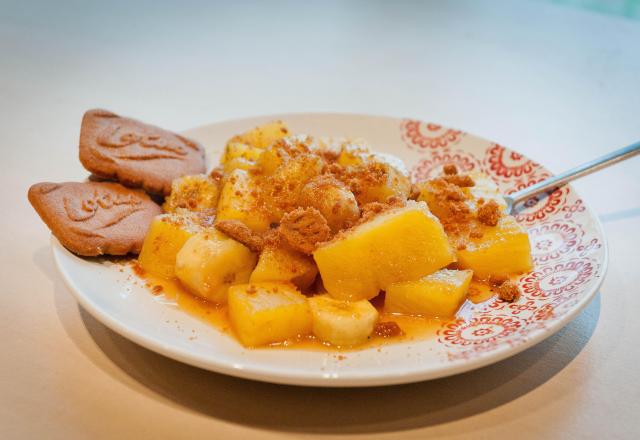 Bananes et ananas caramélisés aux Spéculos