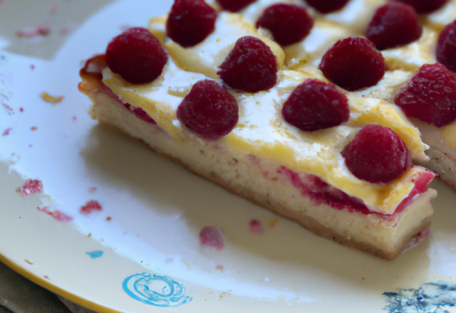 Gâteau aux framboises petits suisses