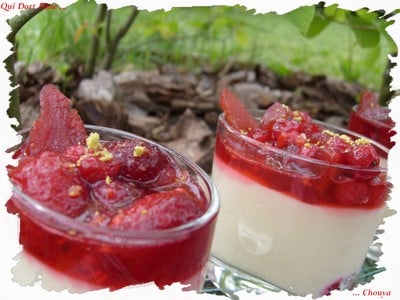 Verrines coco et fruits rouges