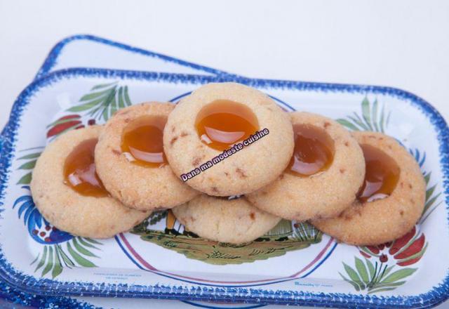 Thumbprint Cookies aux éclats de caramel