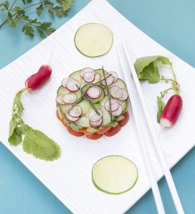 Tartare de crudités à la japonnaise