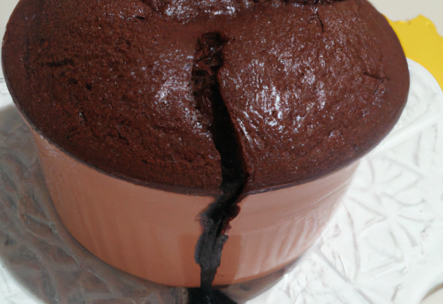 Soufflé au chocolat noir