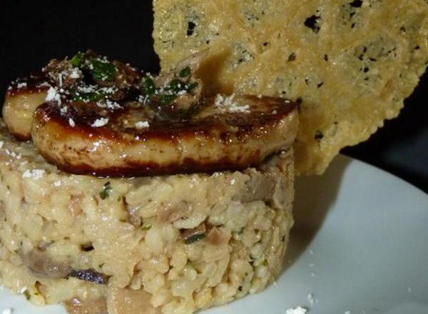 Risotto aux cèpes et au foie gras pour les fêtes