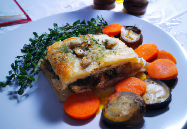 Brick aux légumes et au huîtres